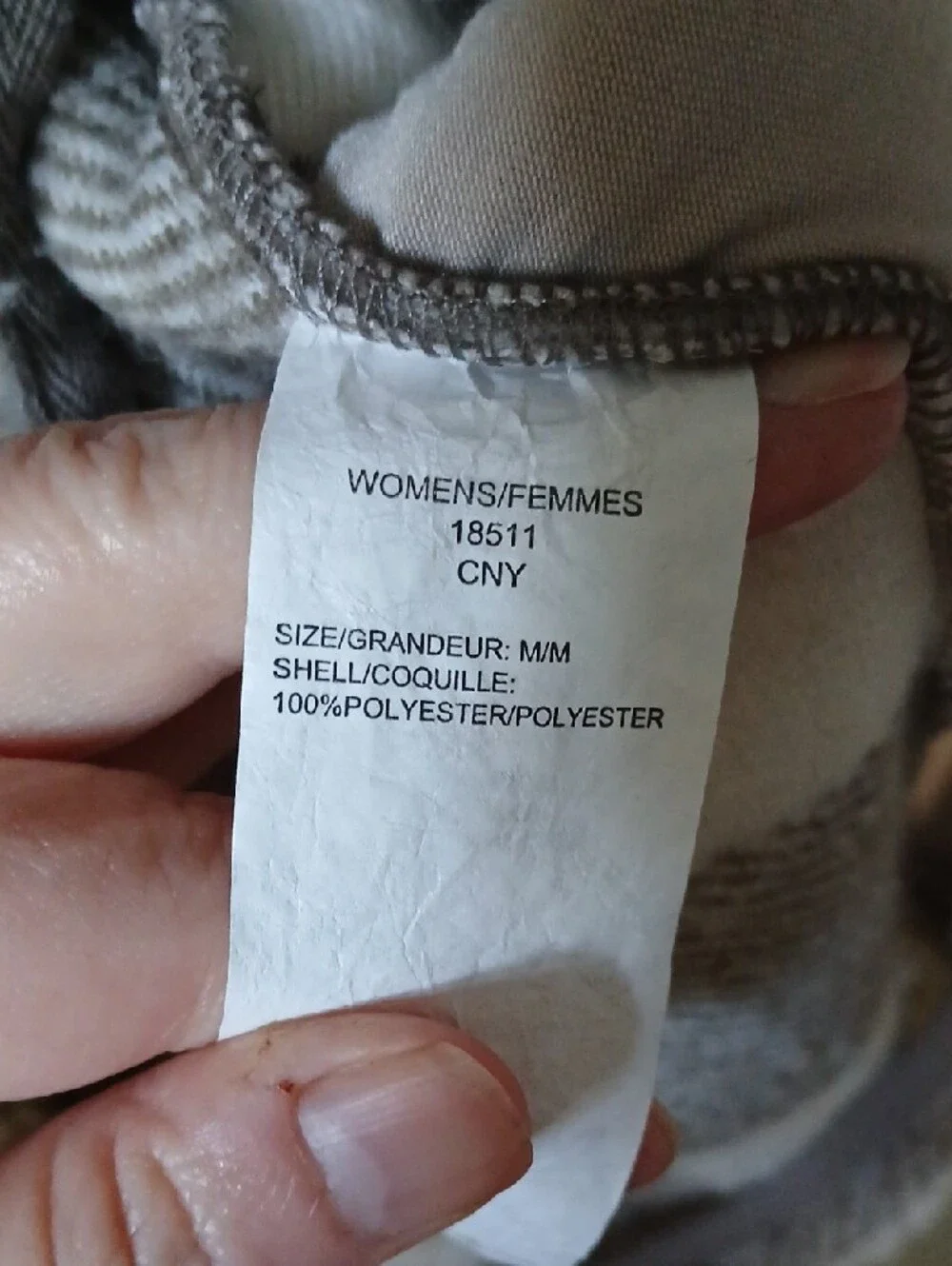 Woolrich Taupe & Cream Plaid Sherpa Vest
